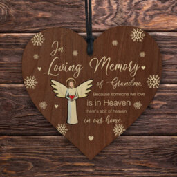 Red Ocean In Loving Memory Of Grandma Memorial Bauble Ornaments Grandparents Plaque Bereavement Remembrance Christmas - thumbnail 5