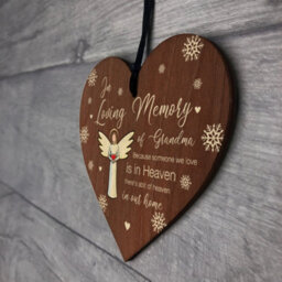 Red Ocean In Loving Memory Of Grandma Memorial Bauble Ornaments Grandparents Plaque Bereavement Remembrance Christmas - thumbnail 7