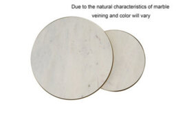 Aspect Furniture Monti Marble Round Nest Of 2 Tables In White With Gold Metal Bases - thumbnail 5
