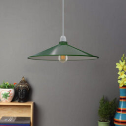 2Pcs Metal Lampshade 40Cm Retro Style Disc Shape Green Easy Fit Pendant Light Shade For Living Rooms Bedroom, Kitchen, Dining Room - thumbnail 2