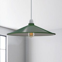 2Pcs Metal Lampshade 40Cm Retro Style Disc Shape Green Easy Fit Pendant Light Shade For Living Rooms Bedroom, Kitchen, Dining Room - thumbnail 3