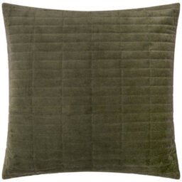 Yard Dales Quilted 100% Cotton Velvet Cushion Cover, Lichen, 50 X 50Cm - thumbnail 2