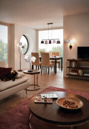 Elegant Black Floor Lamp With Anthracite And White Shade - E14 Bulb Compatible - thumbnail 2