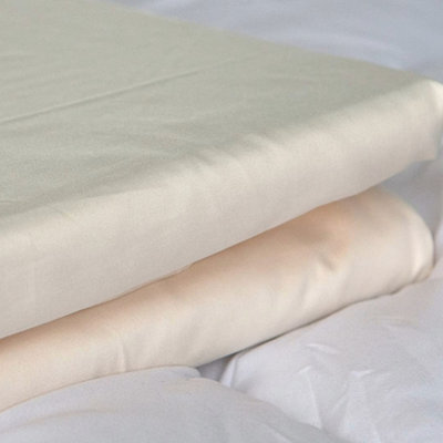 Just So Home Microfibre Bed Sheet Set Soft Touch Bedding (Cream, Single) - image 1