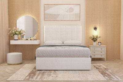 Somnior Beds Somnior Austin Divan Bed Set With Midnight Pocket Sprung Mattress And Headboard White Plush - image 1