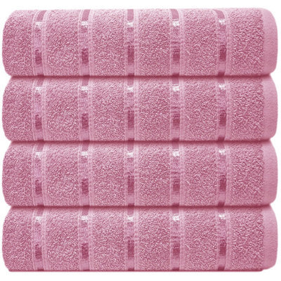 Casabella 4 Pk Bath Sheet Towel Set 80X140 Cm-Luxury 100% Cotton, Highly Absorbent Towel-Extra Large Bath Towels Pink - image 1