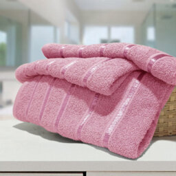 Casabella 4 Pk Bath Sheet Towel Set 80X140 Cm-Luxury 100% Cotton, Highly Absorbent Towel-Extra Large Bath Towels Pink - thumbnail 3
