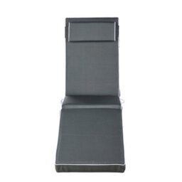 Alfresia Replacement Charcoal Sun Lounger Chair Garden Cushion With Luxury Thick Foam Filling - thumbnail 2
