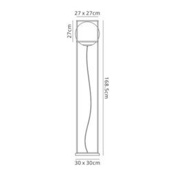 Luminosa Lighting Luminosa Desigual Large Floor Lamp, 1 Light E27, Matt Black - thumbnail 5