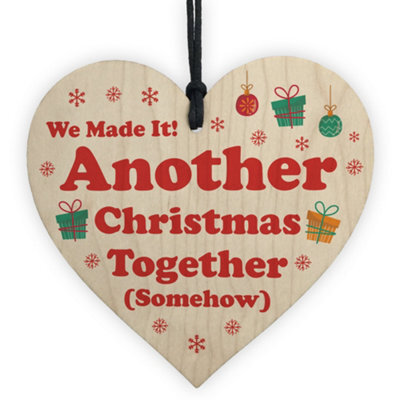 Red Ocean Funny Another Christmas Together Gift For Boyfriend Husband Wood Christmas Gift - image 1