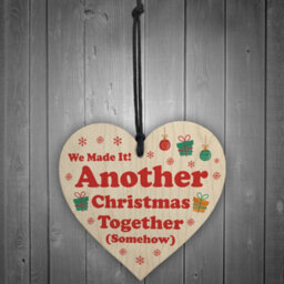 Red Ocean Funny Another Christmas Together Gift For Boyfriend Husband Wood Christmas Gift - thumbnail 2