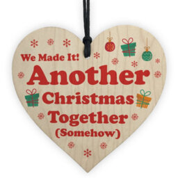Red Ocean Funny Another Christmas Together Gift For Boyfriend Husband Wood Christmas Gift