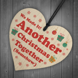 Red Ocean Funny Another Christmas Together Gift For Boyfriend Husband Wood Christmas Gift - thumbnail 6