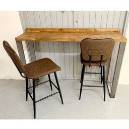 TRL Handmade Furniture Solid Oak Breakfast Bar - 120Cm(L) X 45Cm(W) - thumbnail 2