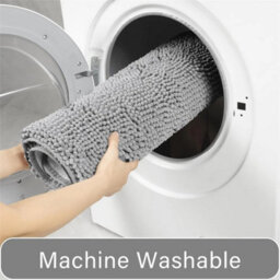 2-Piece Bathroom Mat Set, Non Slip Bath Rug And Toilet Pedestal Mat For Shower Room - thumbnail 4