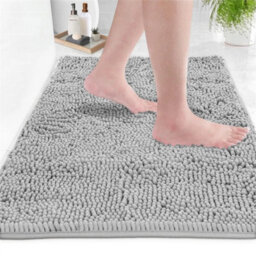 2-Piece Bathroom Mat Set, Non Slip Bath Rug And Toilet Pedestal Mat For Shower Room - thumbnail 5