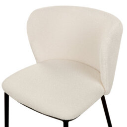 Beliani Set Of 2 Dining Chairs Mina Boucle Off-White - thumbnail 8