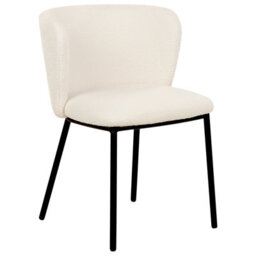 Beliani Set Of 2 Dining Chairs Mina Boucle Off-White - thumbnail 5