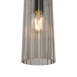 Nordlux Miella Glass Pendant Light Fluted Black,mains - thumbnail 4