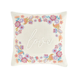 Catherine Lansfield Love Embroidered 45X45Cm Cushion Natural - thumbnail 3