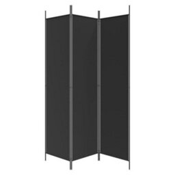 Berkfield 3-Panel Room Divider Black 150X200 Cm Fabric - thumbnail 4