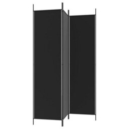 Berkfield 3-Panel Room Divider Black 150X200 Cm Fabric - thumbnail 5