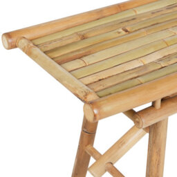 Beliani Set Of 2 Garden Benches Tindari 180 Cm Bamboo Light Brown - thumbnail 6