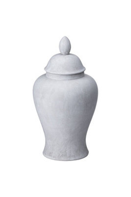 Darcy Large Stone Ginger Jar Elegant Decorative Vase - image 1