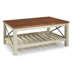 Mercers Furniture Cottage White/cream Painted Pine Coffee Table Wooden With Storage Shelf 46H X 107W X 61D Cm - thumbnail 5