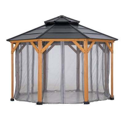 Sunjoy Netting For Wooden Gazebo -395Cm X 395Cm, Suitable For A102007903 - image 1