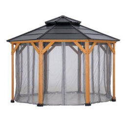 Sunjoy Netting For Wooden Gazebo -395Cm X 395Cm, Suitable For A102007903 - thumbnail 1