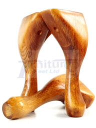 L&F Queen Anne Wooden Legs 150mm High Set Of 4 Medium Oak Wash Replacement Furniture Feet Chairs Sofas Footstools (Self Fixed) - thumbnail 3