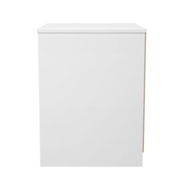 Genoa Ready Assembled Matt Duck Egg Blue & White 2 Drawer Bedside Chest (H)521mm (W)450mm (D)395mm - thumbnail 6