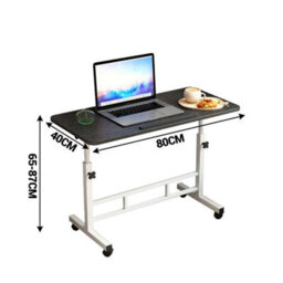 80X40Cm/black Height Adjustable Standing Desk Tilting Overbed Table - thumbnail 2