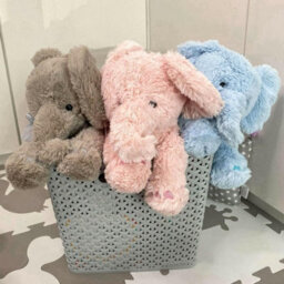 "The Magic Toy Shop 11"" Pink Plush Super Soft Elephant Toy With Ribbon Teddy Cuddling Nursery Gift" - thumbnail 9