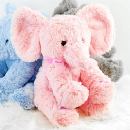 "The Magic Toy Shop 11"" Pink Plush Super Soft Elephant Toy With Ribbon Teddy Cuddling Nursery Gift" - thumbnail 5