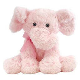 "The Magic Toy Shop 11"" Pink Plush Super Soft Elephant Toy With Ribbon Teddy Cuddling Nursery Gift" - thumbnail 4