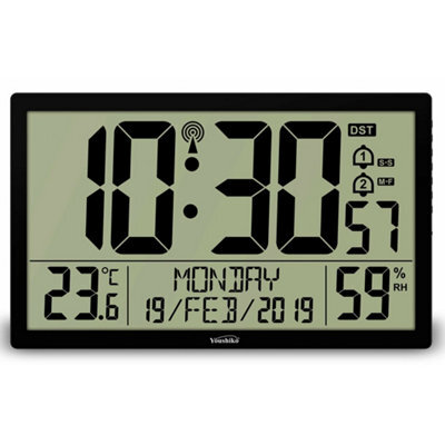 Youshiko Extra Large Xxxl Jumbo Radio Controlled Digital  Wall Clock ( Official Uk Version ) - image 1