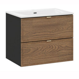 Heze Furniture Talia Casella Bathroom Cabinet Vanity 60 Cm With Basin - Casella Oak - thumbnail 1