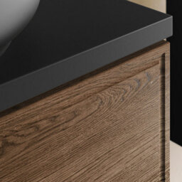 Heze Furniture Talia Casella Bathroom Cabinet Vanity 60 Cm With Basin - Casella Oak - thumbnail 5
