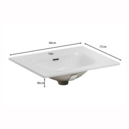 Heze Furniture Talia Casella Bathroom Cabinet Vanity 60 Cm With Basin - Casella Oak - thumbnail 6