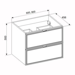 Heze Furniture Talia Casella Bathroom Cabinet Vanity 60 Cm With Basin - Casella Oak - thumbnail 7