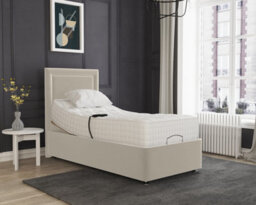 Hampton Electric Adjustable Bed Set Fabric Pocket Sprung Mattress - 2Ft6 - Cream - thumbnail 1