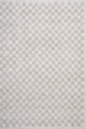 The Rugs Moodi Shaggy Light Beige Nomari Rug Runner Tartan Thick High Pile For Living Rooms, Bedrooms, Hallways, Kitchens - thumbnail 1