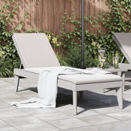 Berkfield Sun Lounger Grey 186X60X29 Cm Pp - thumbnail 1