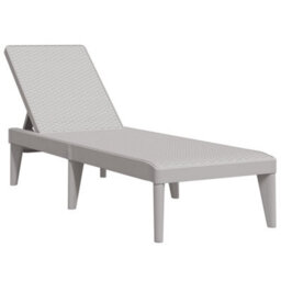 Berkfield Sun Lounger Grey 186X60X29 Cm Pp - thumbnail 2