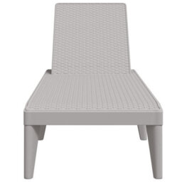 Berkfield Sun Lounger Grey 186X60X29 Cm Pp - thumbnail 4