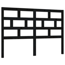 Berkfield Bed Headboard Black 156X4X100 Cm Solid Wood Pine - thumbnail 2