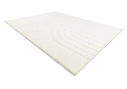 RugsX Curvy White 11 Arches Washable Rug, Structured, Embossed, Plush  120X170 Cm - thumbnail 3
