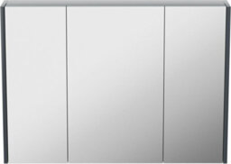 Affine 900mm Bathroom Mirror Cabinet 3 Door Storage Cupboard Wall Mounted Grey Gloss - thumbnail 7